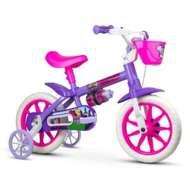 Imagem de Bicicleta infantil aro 12 nathor c/ rodinhas, VIOLET