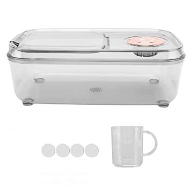 Imagem de Zerodis Baldes de Alimentos Claros Transparentes Recipiente de Armazenamento de Grãos de Arroz (5 kg de branco transparente)