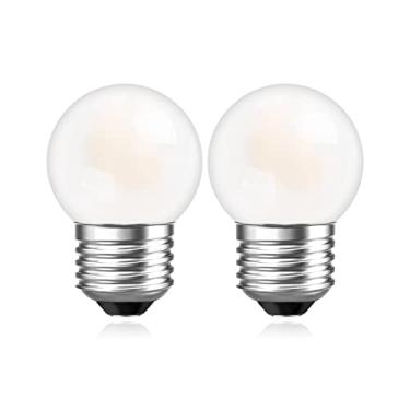 Imagem de Lâmpadas LED pequenas G40 de baixo watt 1,5 W pequenas lâmpadas LED de filamento Edison, equivalente a 15 watts, base padrão E26, branco quente, 2700K, 150 lúmens, para quarto, banheiro, arandelas de