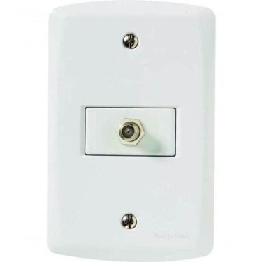 Imagem de Conjunto 4x2 Com 1 Tomada Tv-sat Coaxial Tramontina Lux2 Branco
