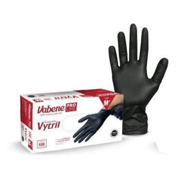Imagem de Luva Descartável Vinil e Nitrilo Vytril Vabene Preta c/100 Média