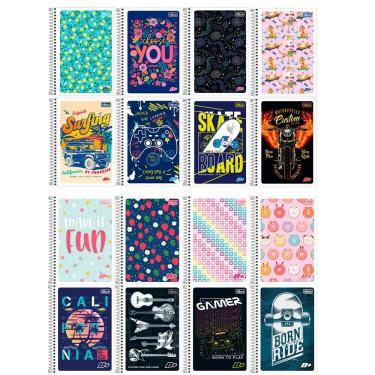 Imagem de Caderno espiral capa flexível 1/4 48 folhas D Mais Tilibra