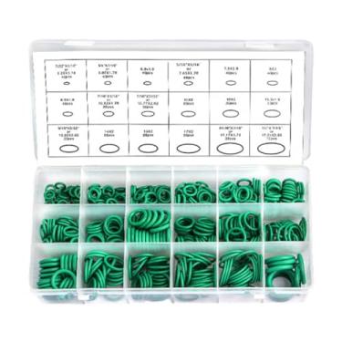 Imagem de Mqetly Kit de anéis de vedação O- 530 peças, vedação premium profissional para compressor de ar condicionado, substituição de 18 tamanhos, kit sortido de