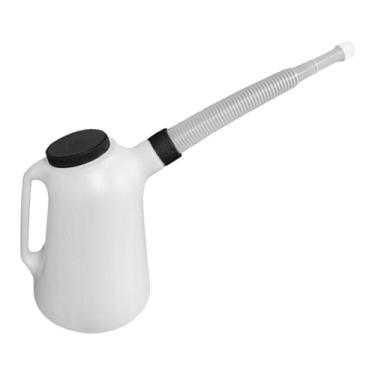 Imagem de KiBcsLic Jarro medidor de óleo, recipiente de óleo à prova de vazamentos, ergonômico, fácil de usar, resistente com bico longo para veículos, carros e, 3l 27cm X 17cm