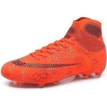 Imagem de Tênis de futebol masculinos de futebol com pontas longas, couro e borr