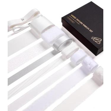 Imagem de Conjunto de fitas decorativas Vitalizart 30 Yards 9 White Textures