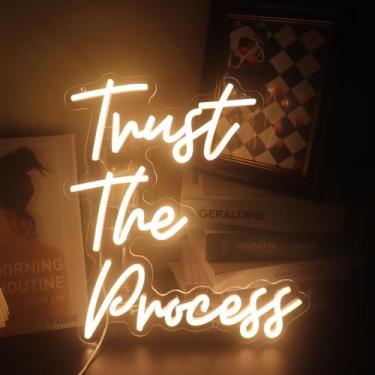 Imagem de Sinal de néon LED QiaoFei Trust The Process, alimentado por USB