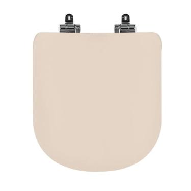 Imagem de Assento Sanitário Poliéster Para Louça Life/Vogue Plus (Celite/Deca) Slow Close Croma Sedile Amendoa