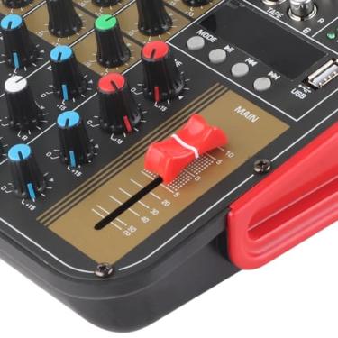 Imagem de Domary Placa de Som Misturadora de áudio Digital Profissional de 4 Canais Controlador de DJ para Gravação de Estúdio Transmissão Ao Vivo