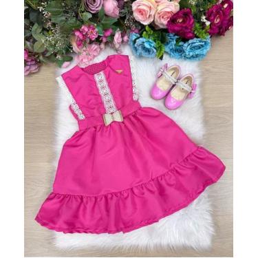 Imagem de Vestido Infantil Blogueirinha Valeria Pink - Elegante e Confortável, H