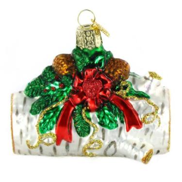 Imagem de Old World Christmas Home Gifts Ornamentos soprados de vidro para tronco de árvore de Natal