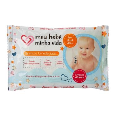 Imagem de Lenços Umedecidos Meu Bebê Minha Vida com 40 Unidades