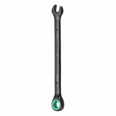 Imagem de HARFINGTON Chave de combinação de catraca 8 mm métrica 12 pontos CR-V eletroforese alongamento caixa dupla chave catraca com 72 dentes 5° Swing Industrial Grade Spanner