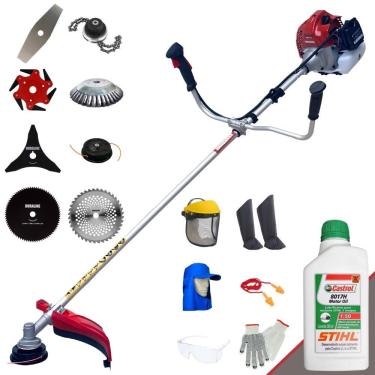 Imagem de Roçadeira Robusta 8 Em 1 Bcj431 + 6 Facas + Óleo Stihl + Epi