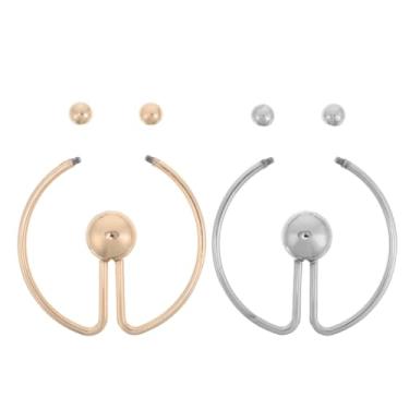 Imagem de Beavorty 2 peças de clipe de anel para cachecol, camisetas, clipes de gravata, anel, canto, botão, mulheres, metal, círculo, camisa, fivela para o dia das mães