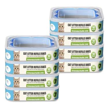 Imagem de Zippland Cartucho de recarga de areia para gatos compatível com o seu Genie Litter Standard, Plus e XL, 8 pacotes