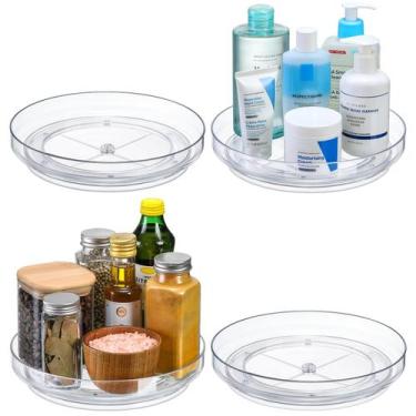 Imagem de Acrílico transparente Lazy Susan LANDNEOO, 23 cm, antiderrapante, paco