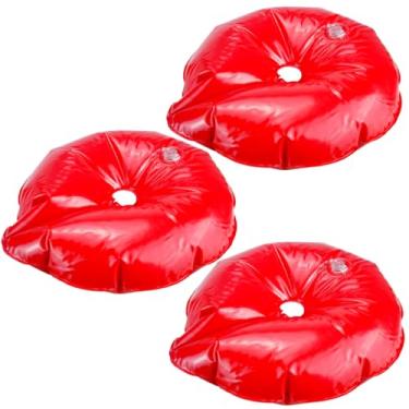 Imagem de Sacos de peso de água para suporte de coluna de balão e arco de balão para festa, casamento, formatura, decoração, acessórios (vermelho) 3 peças