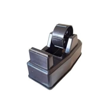 Imagem de Suporte Aplicador De Mesa Bancada P Fita Adesiva Larga 50mm Grande Dispensador Porta Fita(PRETO)