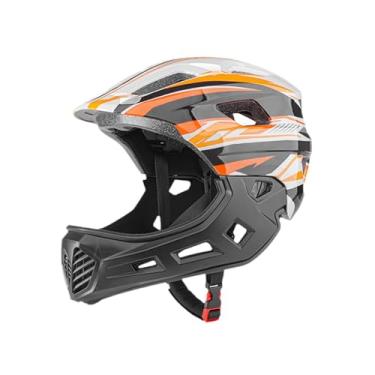 Imagem de Baoblaze Capacete infantil para bicicleta, equipamento de proteção para skate, Cinza E Laranja