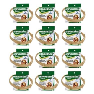 Imagem de Kit 12 Coleiras Dugs 17g Antiparasitárias Cães Proteção Pulgas Carrapatos