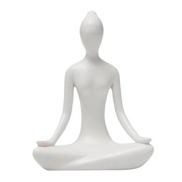 Imagem de Estátuas de ioga para decoração de casa,Estatuetas de ioga para decoração de casa - Escultura de pose de meditação de ioga | Figura abstrata resina zen yoga estatuetas estátua de meditação para estant