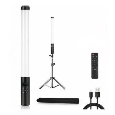 Imagem de Bastao de Led para Fotos Luz Bastão AjustáVel FotográFico PortáTil 3200k-5500k Da SuficiêNcia Do Diodo Emissor de Luz(Luz Led+2.1m Tripe)