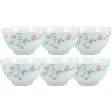 Imagem de Conjunto 6 Bowls 500ml Porcelana Schmidt - Dec. Tereza 2347 - brand