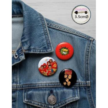 Imagem de Botton GEDUMIX Mamonas Assassinas 1.0 - 3 Peças, 3.5cmØ Alfinete