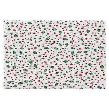 Imagem de CEBUGI Tapete de área 60 x 90 cm macio lavável tapete antiderrapante com suporte de borracha tapetes de área de bengalas doces de Natal para sala de estar, quarto, decoração de casa