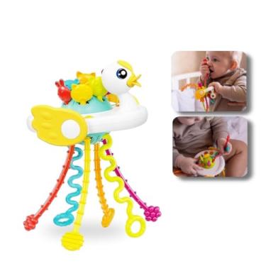 Imagem de Quiqcá Brinquedo Montessori Chocalho Sensorial para Bebês, Multi Sensor com Som, Material Atóxico, 6 Meses+, Livre de BPA