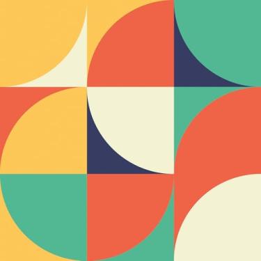 Imagem de VaryPaper Papel de parede geométrico circular irregular de 45 x 800 cm para quarto, banheiro, papel de parede abstrato moderno removível art déco geométrico para armários e paredes