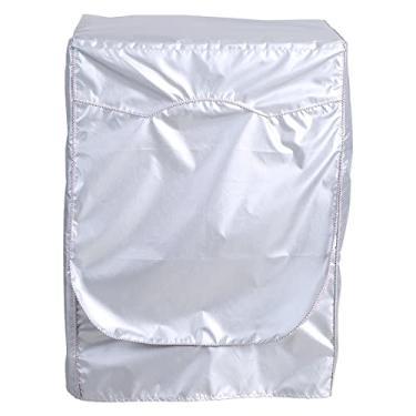 Imagem de HEEPDD Capa Prateada para Máquina de Lavar, Revestimento Protetor Solar, Proteção contra Poeira e Envelhecimento para Arruelas de Carga Frontal Capa Prateada para Máquina de Lavar, à Prova d'água