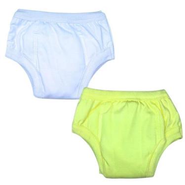 Imagem de Cueca Algodão com Absorvente para Desfralde Kit 2und Neutro - Minha Es