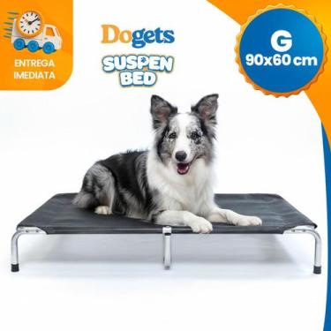 Imagem de Cama para Cachorro Modelo Suspensa Preto Tamanho G Dogets Suspen Bed