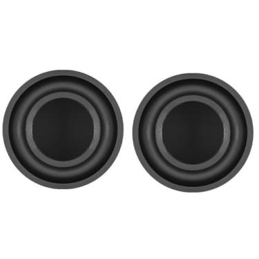 Imagem de LinaLife Pacote com 2 alto-falantes de 14 cm, 140 mm, radiador, diafragma, buzina passiva, vibração, grave, faça você mesmo, alto-falante preto com membrana vibratória, placa vibratória, graves