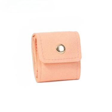 Imagem de Bolsa organizadora de joias dobrável – bolsa de armazenamento para anéis, brincos, acessórios pequenos (rosa)