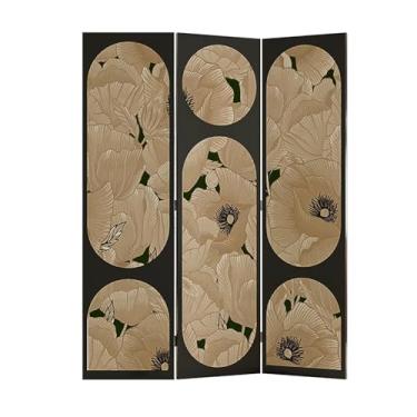 Imagem de Divisória de sala de 3 painéis, tela dobrável de privacidade, tela de parede divisória de quarto de 1,8 m de tecido espesso, separação independente de madeira para quarto, escritório doméstico (altura