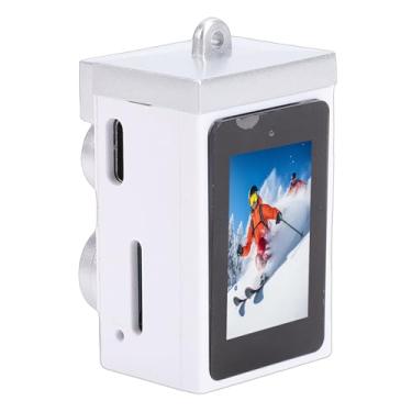 Imagem de Akozon Pequena Câmera Retro Ccd 8.6mp Foto 1080p Vídeo 1.14 Tela Lente Grande Angular de 120 Graus 300mah Bateria Fotografia (WHITE)