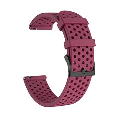 Imagem de MAALYA Pulseira de relógio de silicone de relógio de 20 mm para SUunto 3 pulseira de relógio de fitness para polar Ignite/2/Unite Smartwatch Belt Writband (Cor: Fúcsia, Tamanho: Para COROS APEX 42mm)