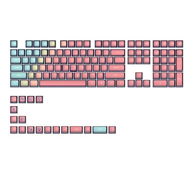 Imagem de Glacier Teclas translúcidas Skyloong GK7 PBT compatíveis com layout de teclado 60%/65%/75%/80%/96%/100% (pó decorativo)