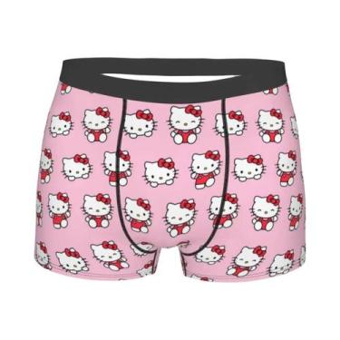 Imagem de Cuecas Boxer Masculinas Hello Kitty Confortáveis Com Estampa Sanrio, B
