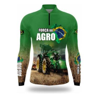Imagem de Camisa Camisetas Blusa Do Agro Com Proteção Uv50+ Força Agro - FISHERM