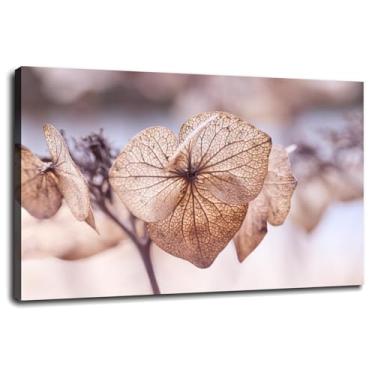 Imagem de Pôster de hortênsia com 6 folhas de arte de parede em tela seca para casa conjunto de 1 decoração com moldura 91 cm x 61 cm