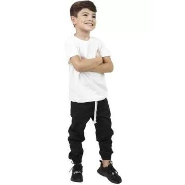 Imagem de Calça Jogger infantil Jeans e Sarja Com Elástico e Punho - Mitchelgutt