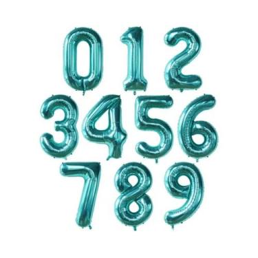 Imagem de Balões De Aniversário De Folha De 40 Polegadas 0-9 Balões De Número Co