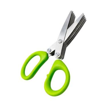 Imagem de Tesoura De Cozinha Para Cortar Alimentos Legumes 5 Camadas - Oivida