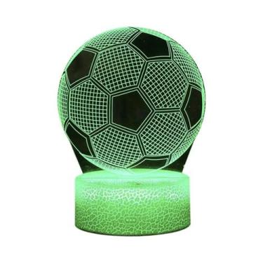 Imagem de Luz Noturna Infantil 3D De Futebol Fantasma Com Sensor De Toque Ajustá