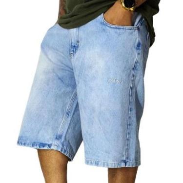 Imagem de Bermuda Jeans Pixain Hip Hop Pixo Azul Lavado Claro PIX-269-Masculino