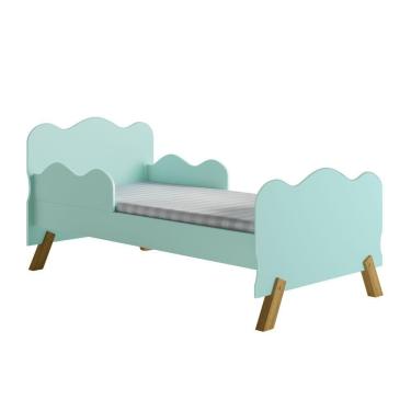 Imagem de Mini Cama Nuvenzinha Verde Com Proteção Lateral E Colchão